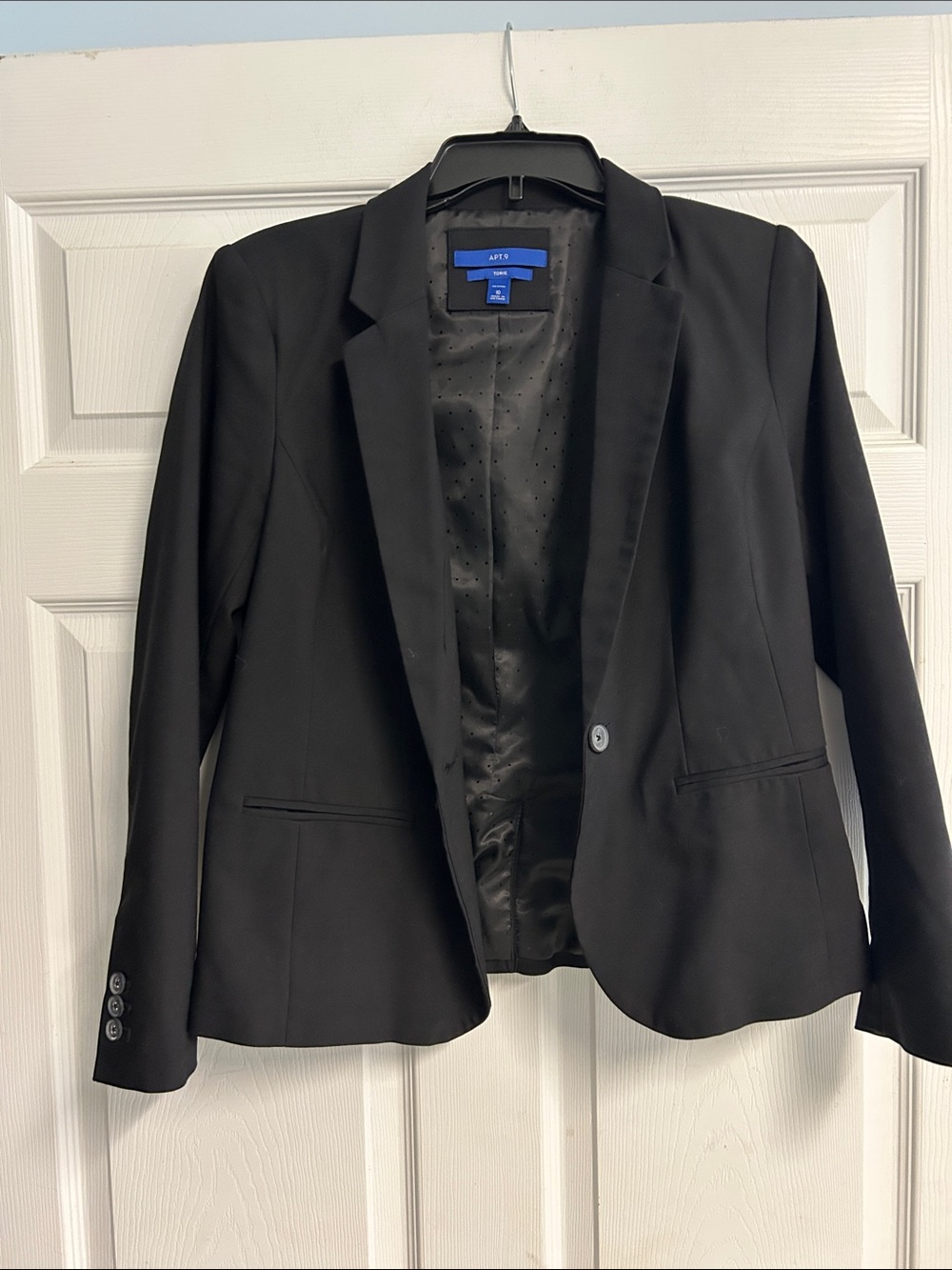 Apt. 9 Women's Black Single-Button Tailored Blazer